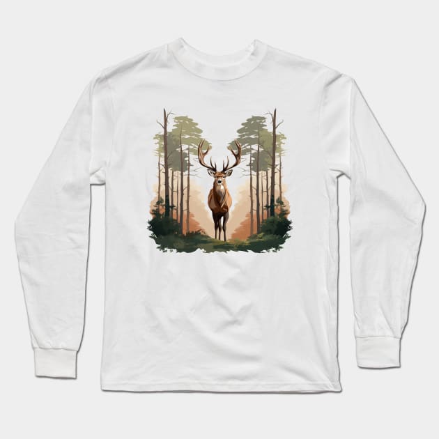 Deer Lover Long Sleeve T-Shirt by zooleisurelife